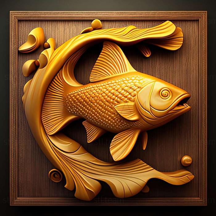 3D model Golden sturisoma fish (STL)